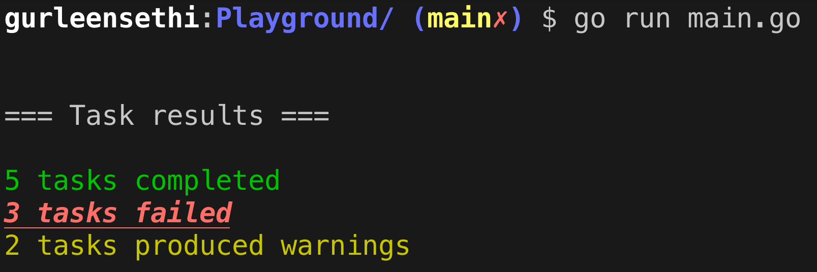 Golang fatih color bold italic underline
